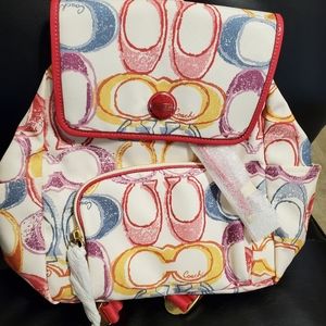 COACH Signature Scribble Backpack (New) F21962